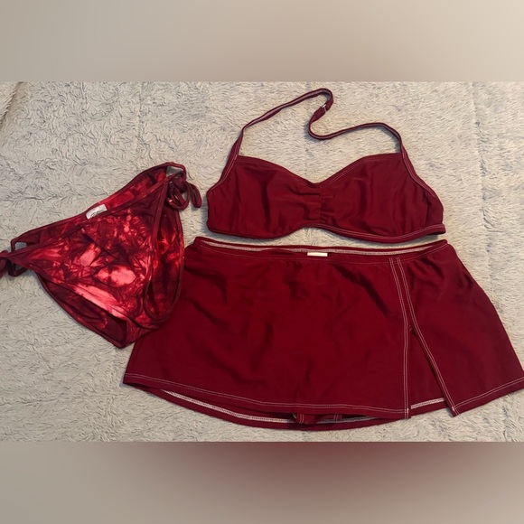 Lucky & Isaac Mizrahi Other - Lucky Tie Dye String Bikini Bottom & Isaac Mizrahi Skirted Swim Set (BUNDLE)